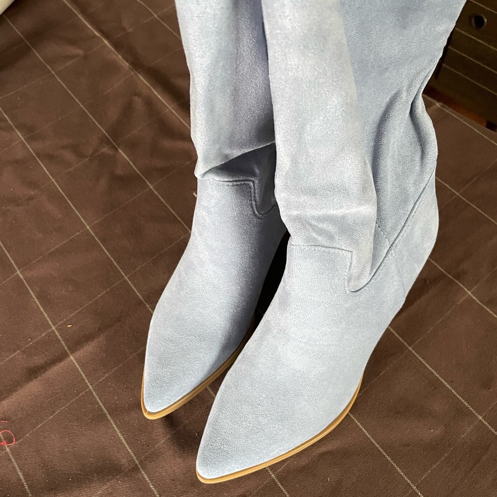 Light blue cowboy boots - Picture 3 of 8